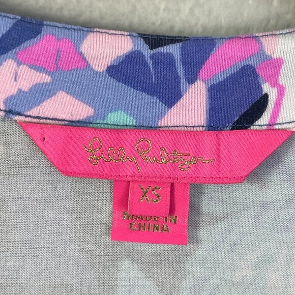 Lilly Pulitzer Womens XS Floral Short Sleeve Jumpsuit Stretch Waist Tie - Picture 4 of 7